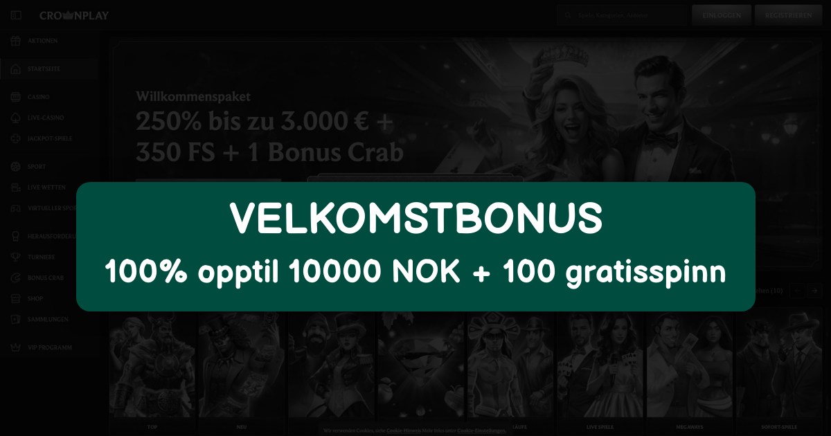 CrownPlay Casino: Rask Utbetaling i Norge